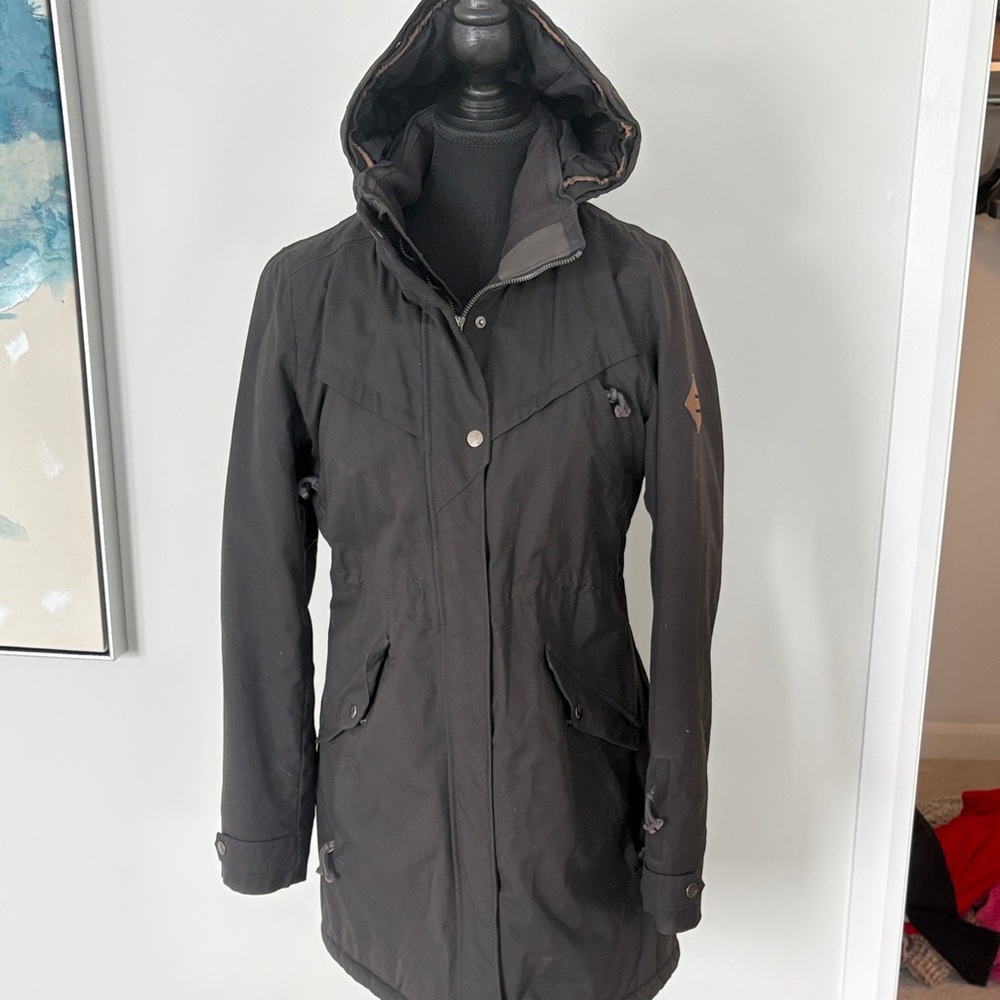 O'Neill Women's Charcoal Hooded Winter Jacket